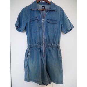 GAP Denim Zip Up Romper